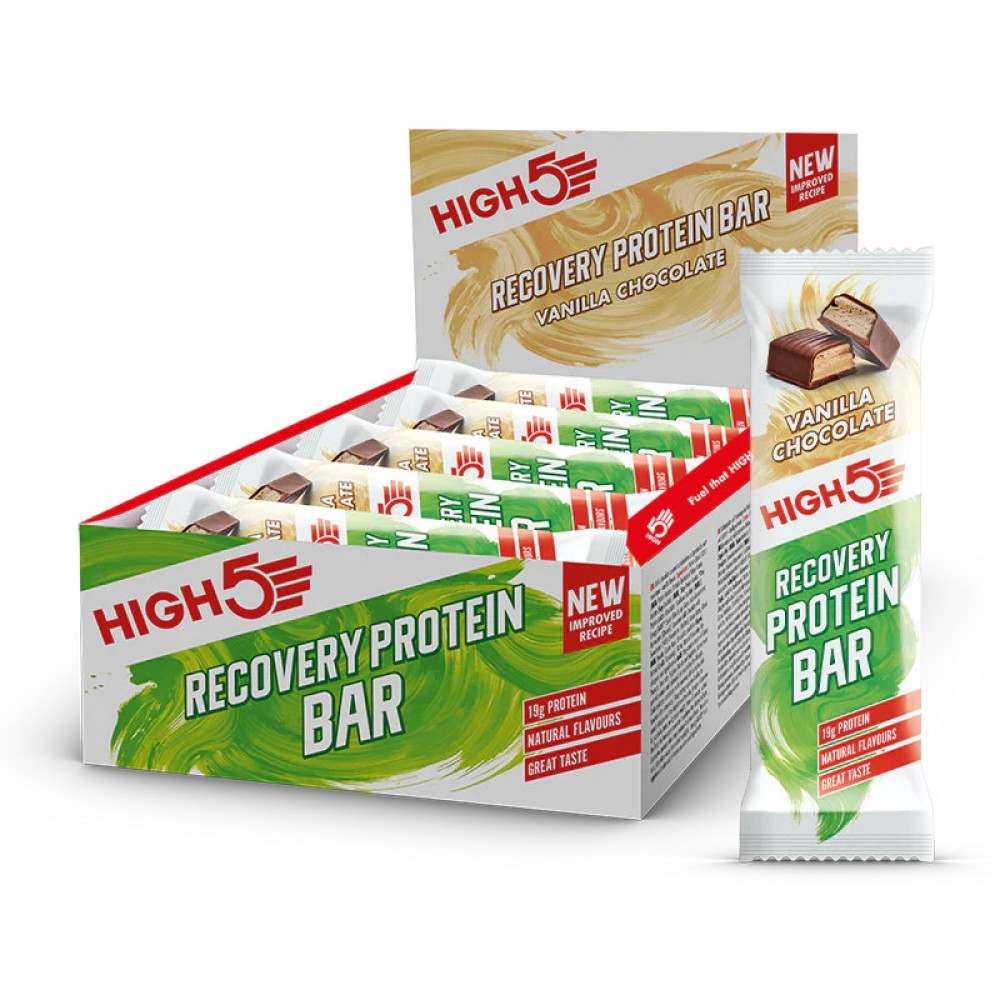 High 5 Recovery Protein Bar-Vanilla Chocolate / 12x 50g Bars