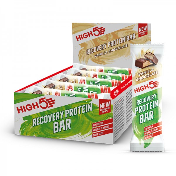 High 5 Recovery Protein Bar-Vanilla Chocolate / 12x 50g Bars