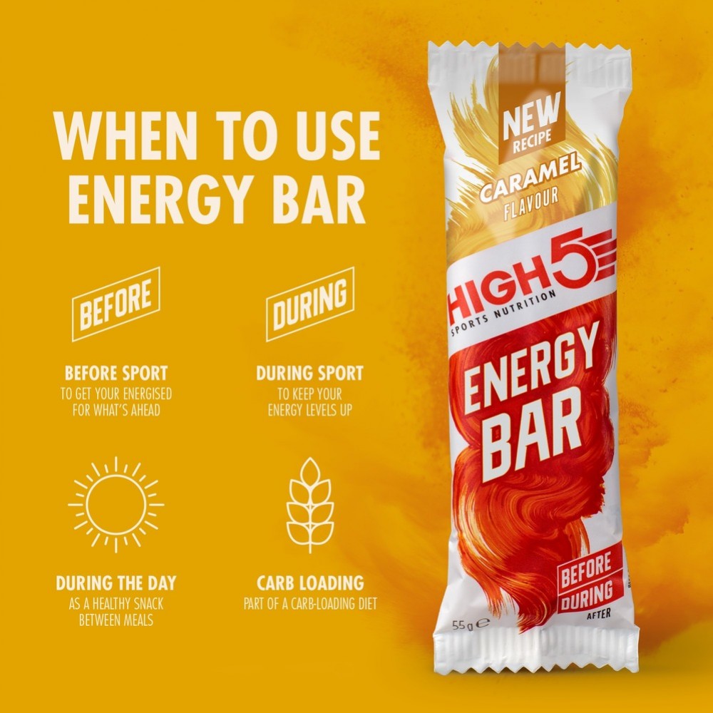High 5 Energy Bar - Caramel / 12 x 55g Bars