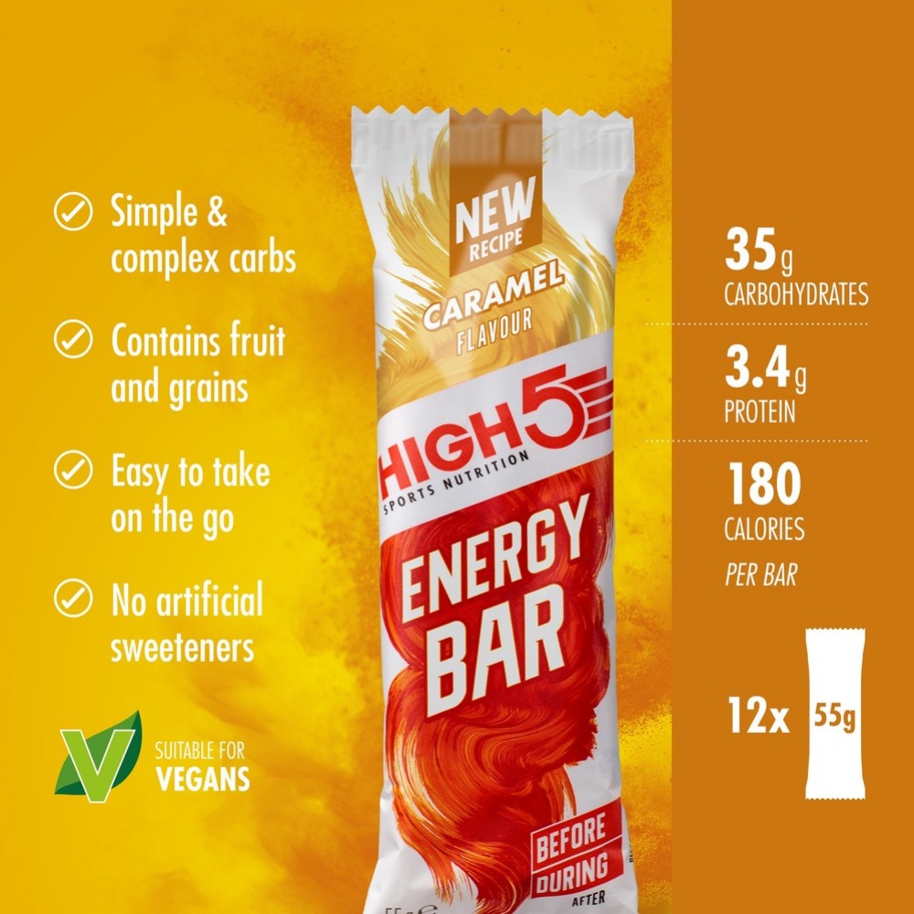 High 5 Energy Bar - Caramel / 12 x 55g Bars